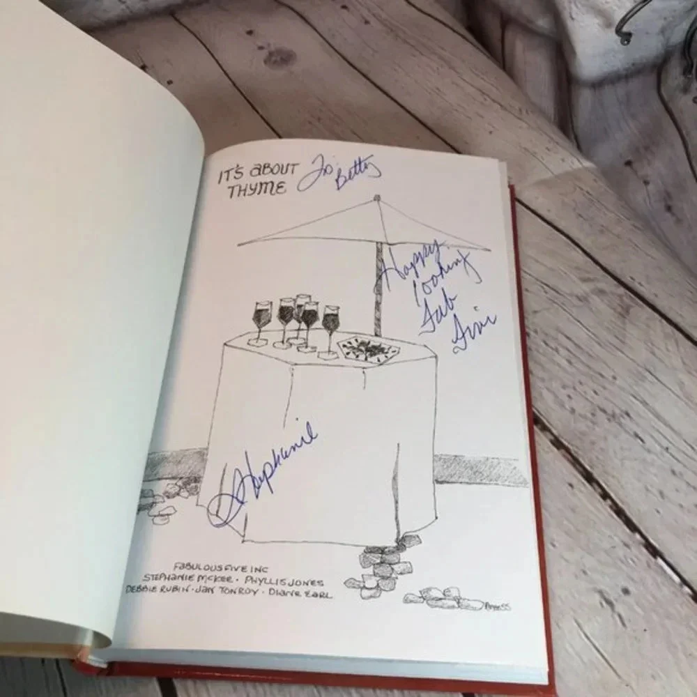 Autographed ITS ABOUT THYME cookbook